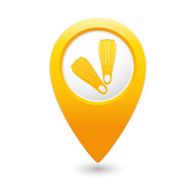 harita göstergesi ile palet simgesi.