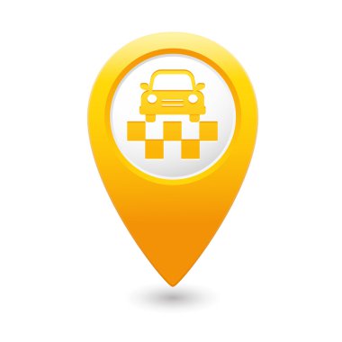 harita göstergesi ile taksi sembolü