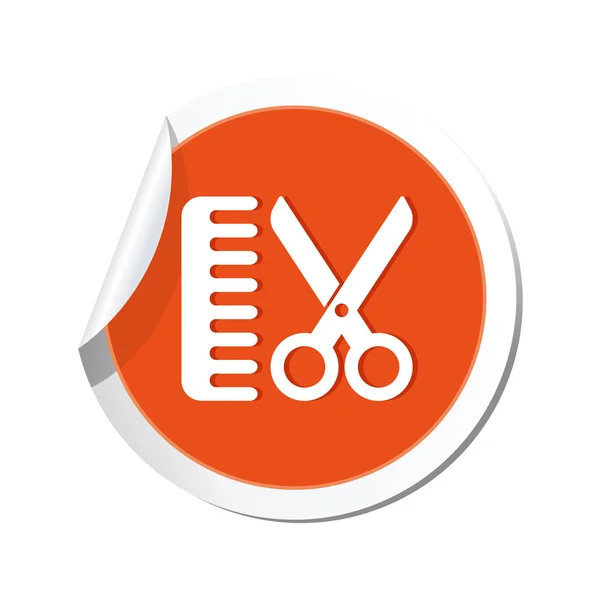 Icono de peluquería . — Vector de stock