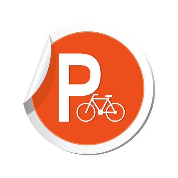 Parking for bicycle icon — Stock Vector