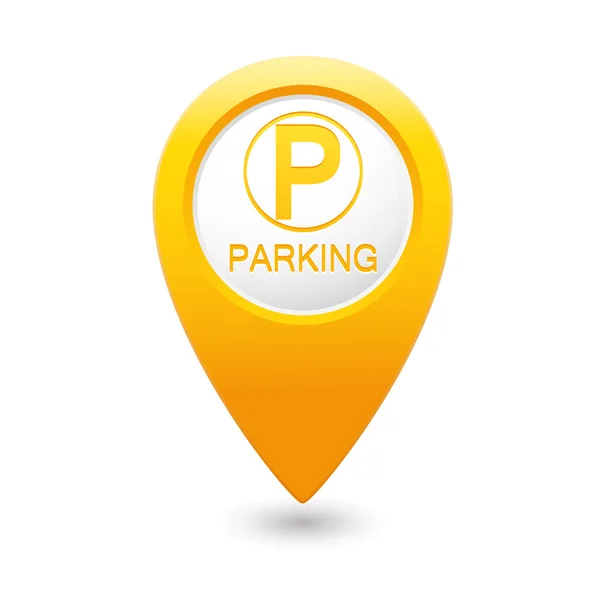 Parking icon on map pointer. — Stock Vector