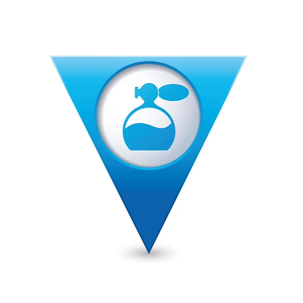 Map pointer with perfume icon. — Stockový vektor