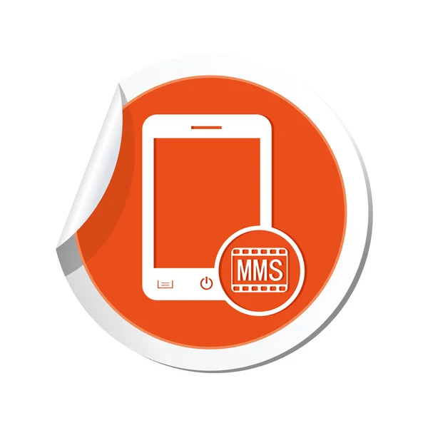 Telefon z ikony menu mms — Wektor stockowy