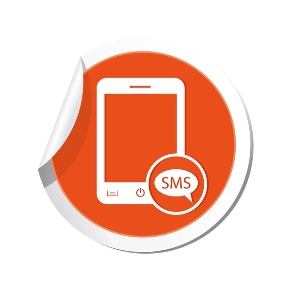 Phone with sms menu icon. — Stock Vector