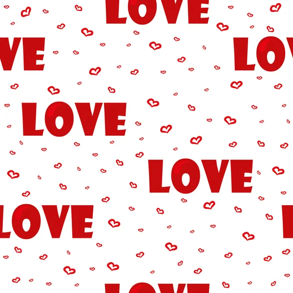 Cute background with love and hearts — Stock Vector