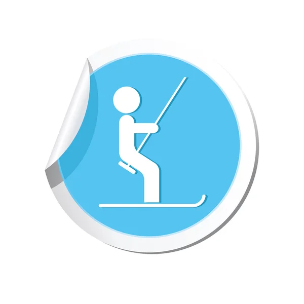 Skilift-Symbol. — Stockvektor