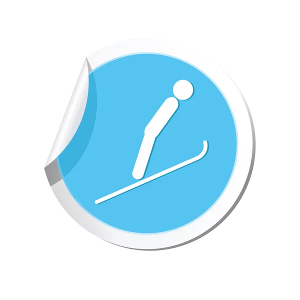 Ski springboard icon. — Stock Vector