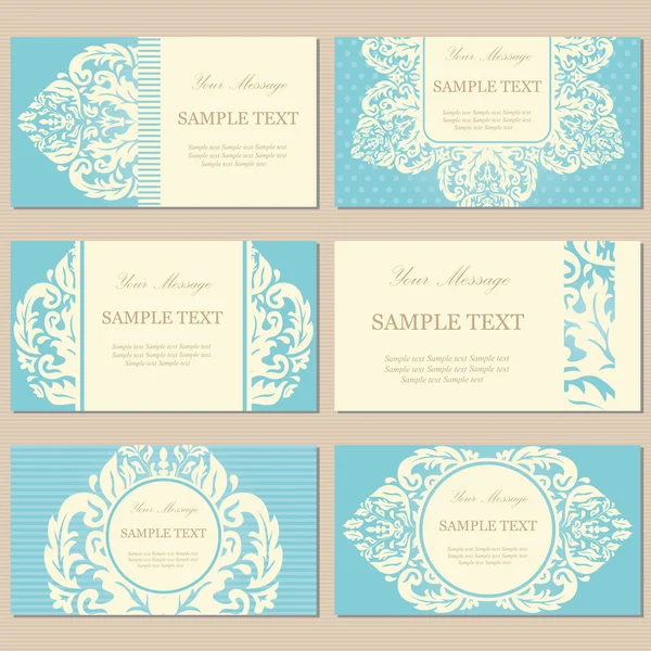 Floral  business or invitation cards — Stock Vector