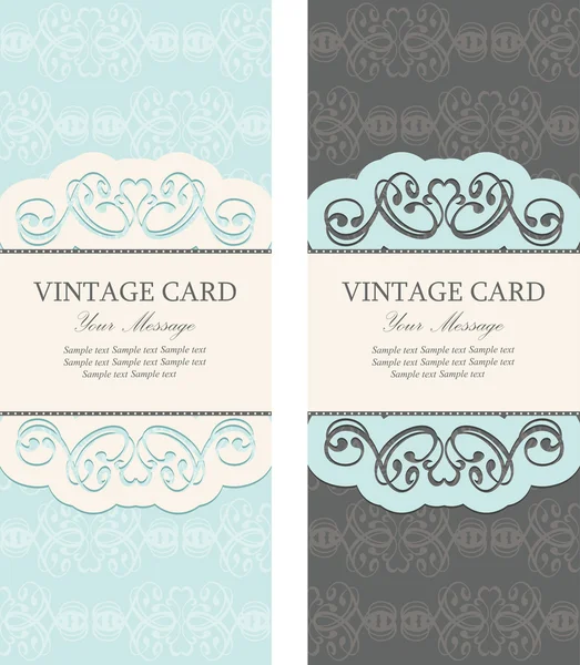 Beau set d'invitations vintage . — Image vectorielle