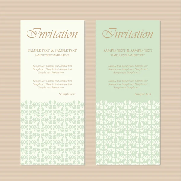 Tarjetas de invitación Vintage — Vector de stock