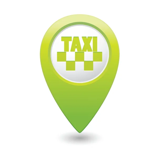 Harita göstergesi ile taksi simgesi — Stok Vektör