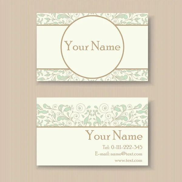 Stylish vintage business card template — Stock Vector