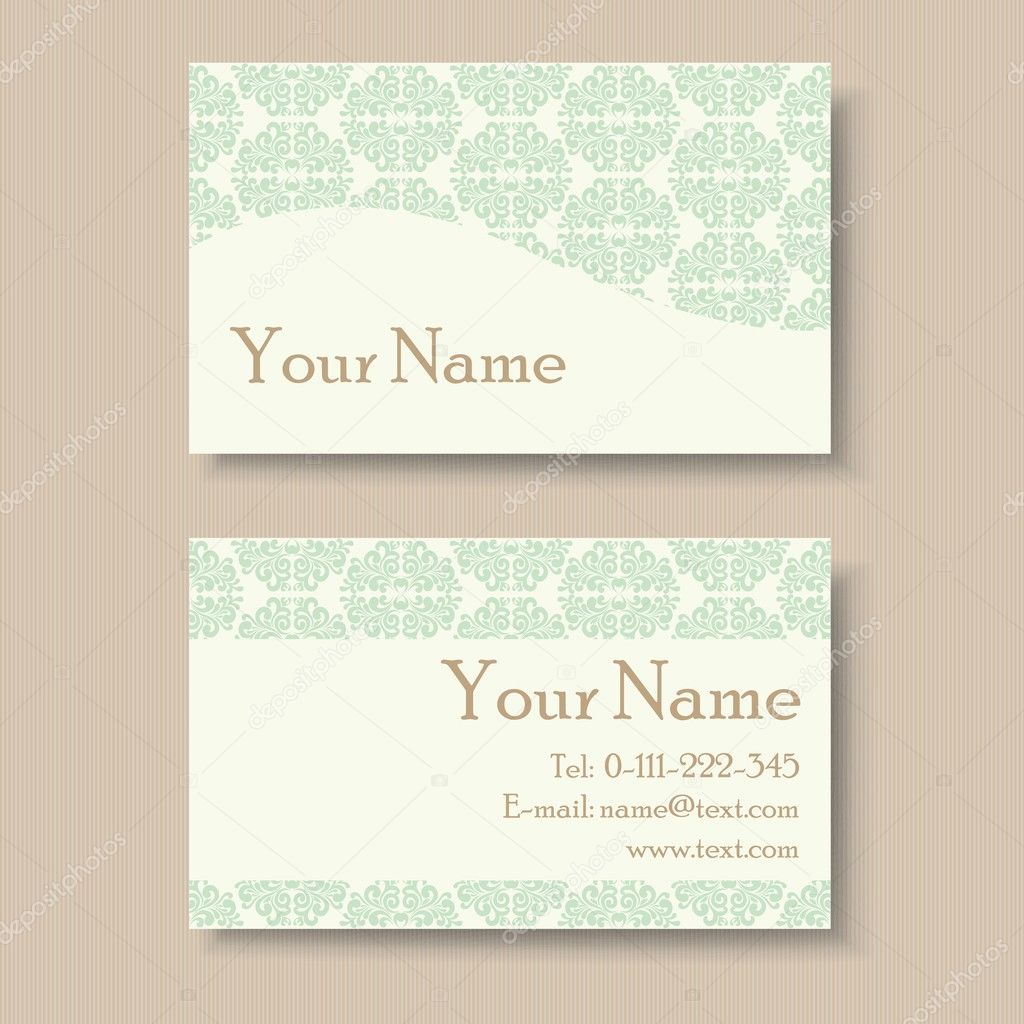 Stylish vintage business card template