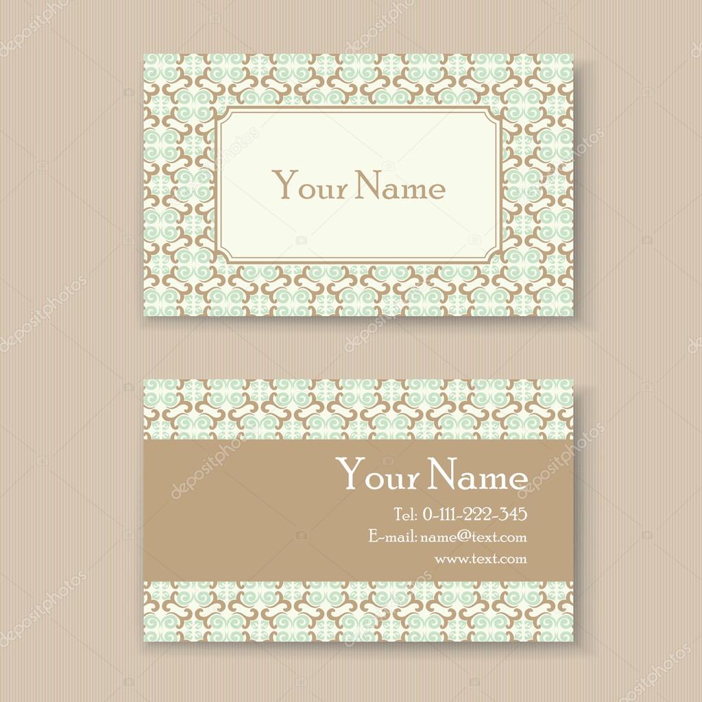 Stylish vintage business card template