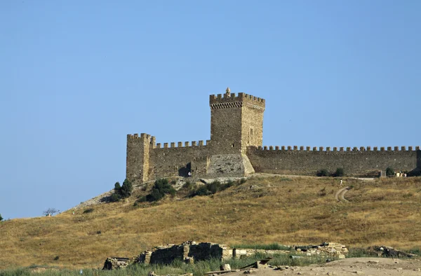 クリミア自治共和国でジェノバの要塞 ロイヤリティフリーのストック画像