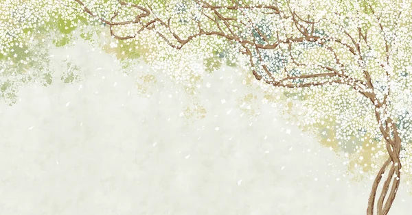 古いヴィンテージの背景にある木や枝 桜の花 ロフトの花の背景 モダンなスタイル カード はがき Alliphonewallpapers Net ロイヤリティフリーのストック画像