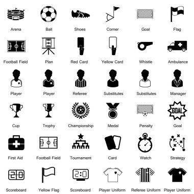 Soccer Icons set clipart