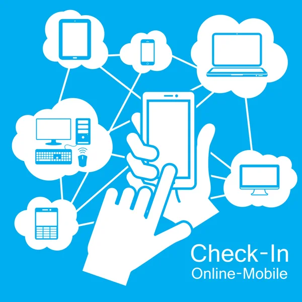 Touch screen smarta telefon, kommunikationsteknik — Stock vektor