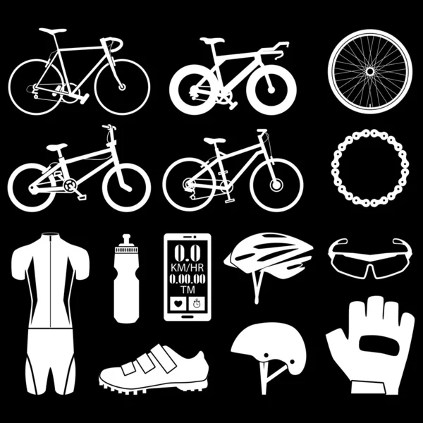 Conjunto de iconos de bicicleta — Archivo Imágenes Vectoriales