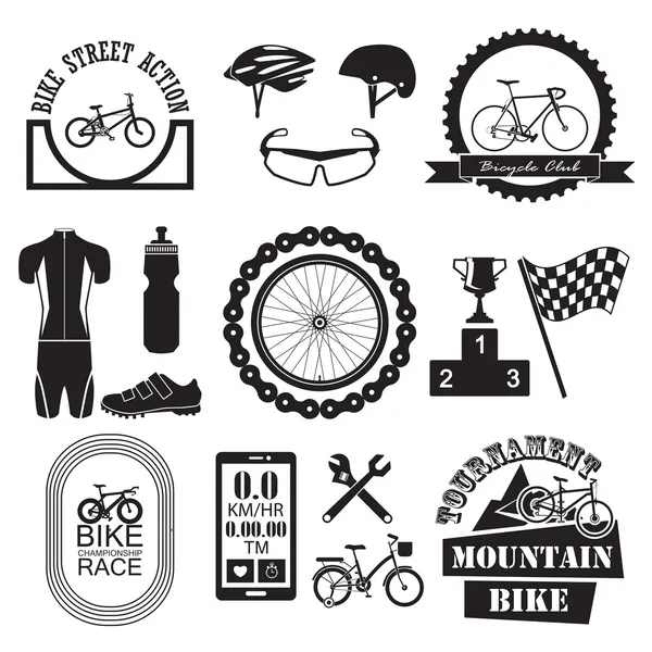 Bicycle icons set — Stock Vector