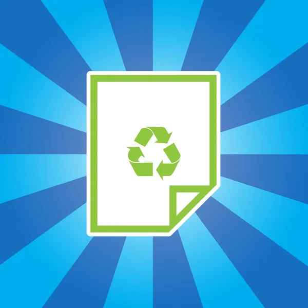 Recycle papier pictogram — Stockvector