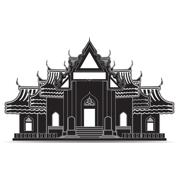 Thailand tempel icons, symbool — Stockvector