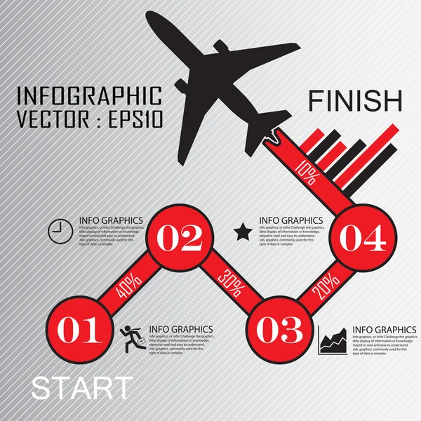 Stap voor stap infographics — Stockvector