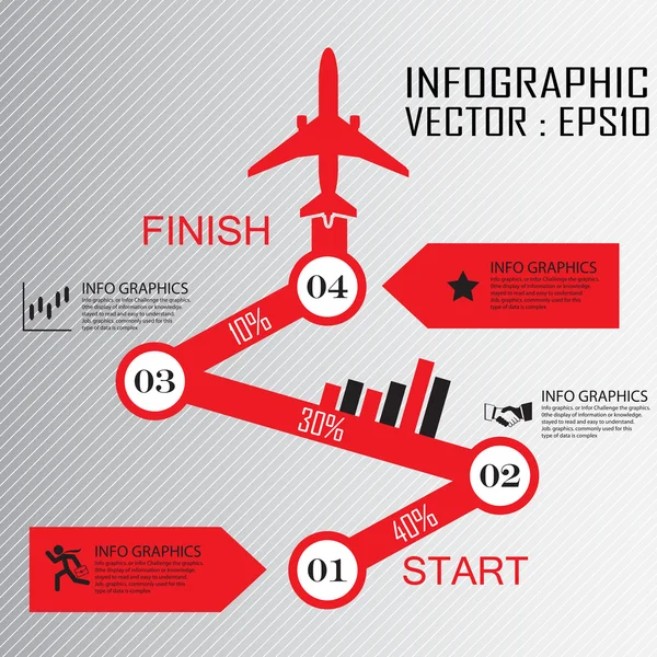 Infografica passo passo — Vettoriale Stock