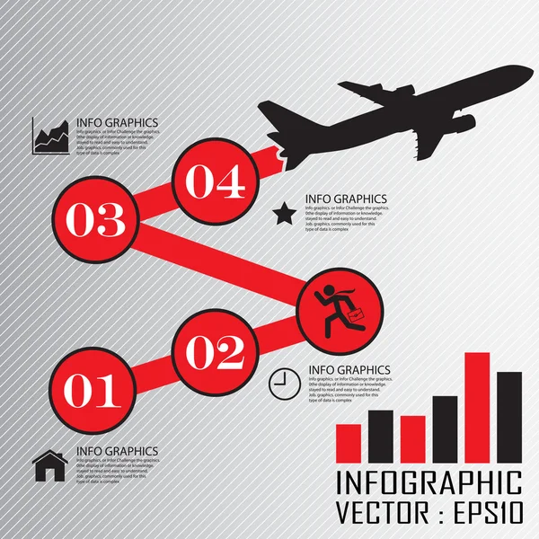 Infográficos passo a passo — Vetor de Stock