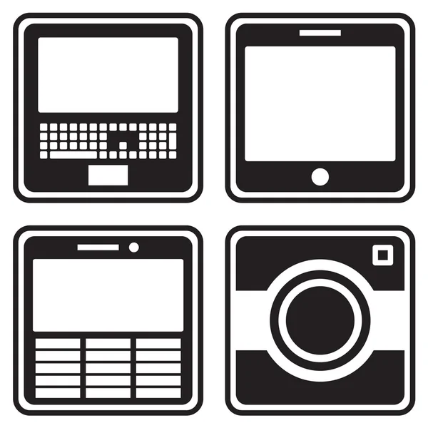 Interface flat icons set — Stock Vector