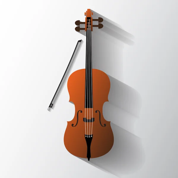 Símbolo do vetor violoncelo — Vetor de Stock