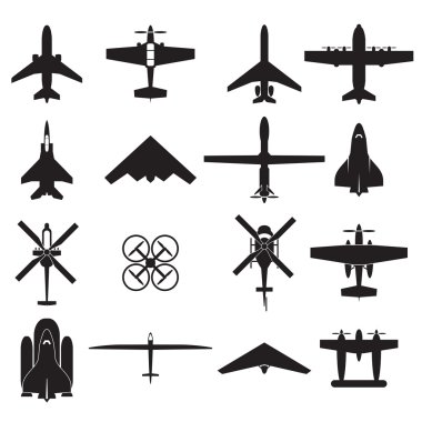 uçak Icons set