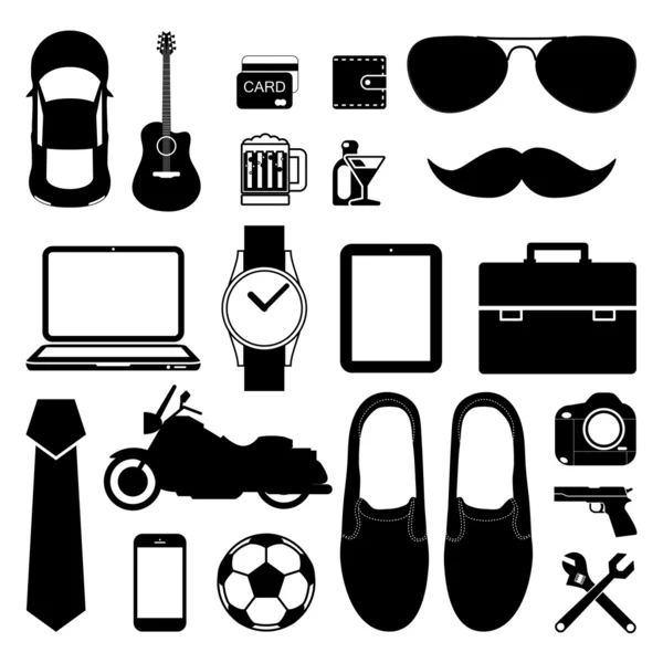 Man style infographics elements and icons set for Modern — Stock Vector