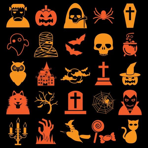 Halloween ikony — Wektor stockowy