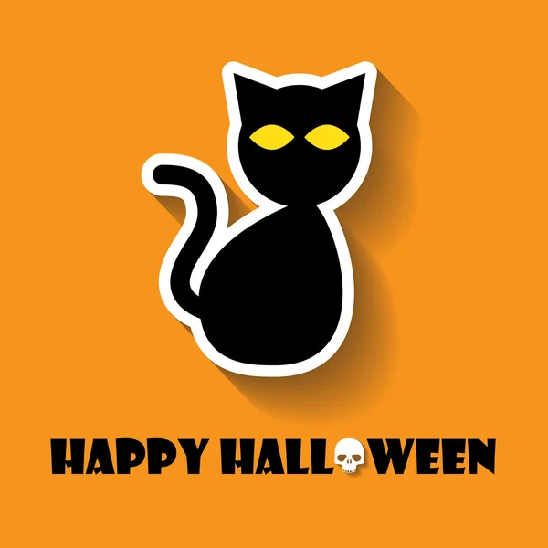 Gato halloween icono — Archivo Imágenes Vectoriales