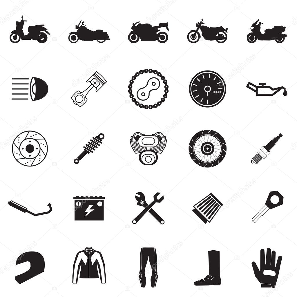 Motorcycle part and item set