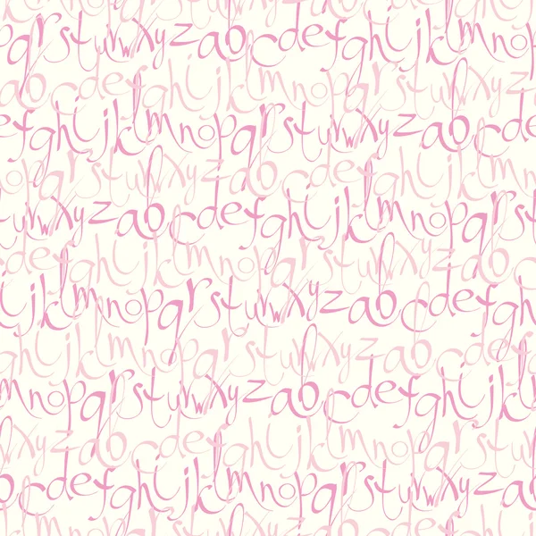 Бесшовный узор с нарисованными от руки буквами — стоковый вектор