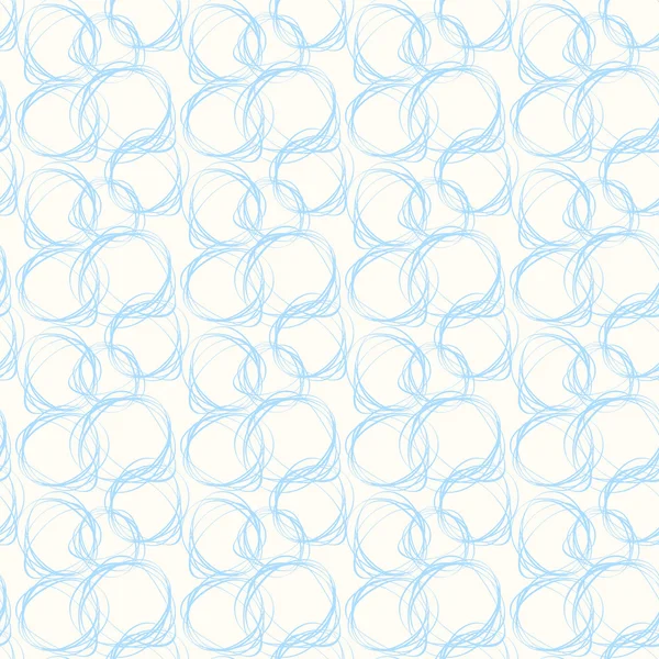 Nahtloses Muster mit abstraktem Kreis-Doodle-Ornament — Stockvektor