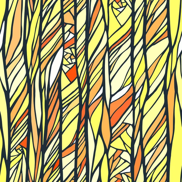 Patrón sin costuras con adorno de garabato abstracto colorido — Vector de stock