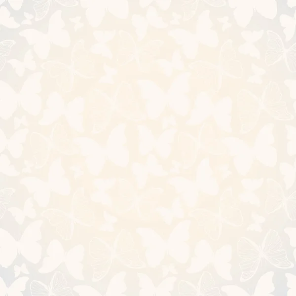 シームレス パターンの手で描かれた装飾的な蝶 — ストックベクタ