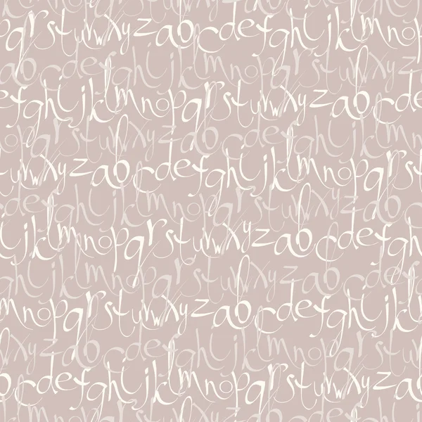 Nahtloses Muster mit handgezeichneten dekorativen Buchstaben — Stockvektor