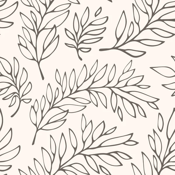 Florales nahtloses Muster mit Zweigen — Stockvektor