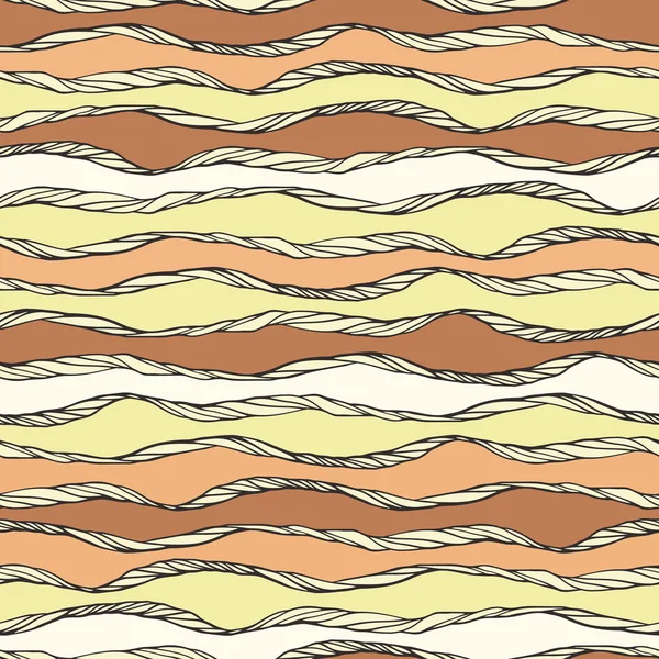 Modèle sans couture avec ornement ondulé abstrait — Image vectorielle
