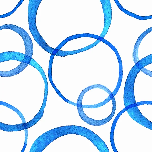 Seamless mönster med akvarell bubblor och runda former — Stock vektor