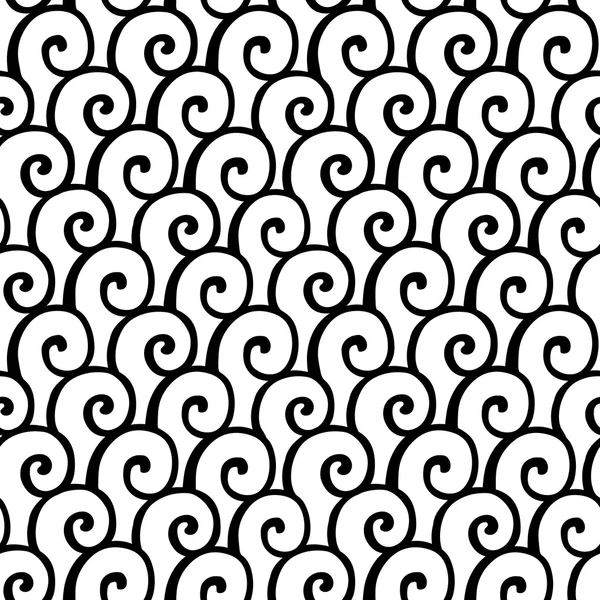 Seamless mönster med abstrakt doodle lockigt prydnad — Stock vektor
