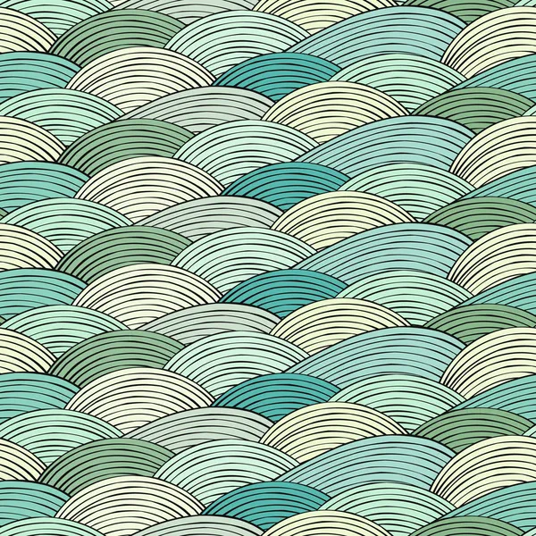 Motif sans couture avec texture abstraite des vagues décoratives — Image vectorielle