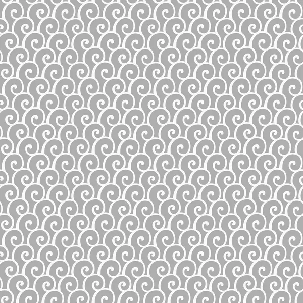 추상 낙서 곱슬 장식으로 완벽 한 패턴 — 스톡 벡터