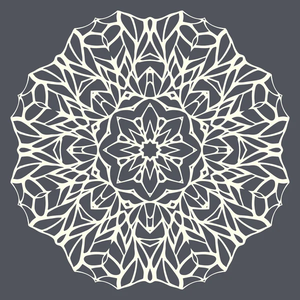 Runda mandala kalejdoskopisk spetsar dekorativa bakgrund — Stock vektor