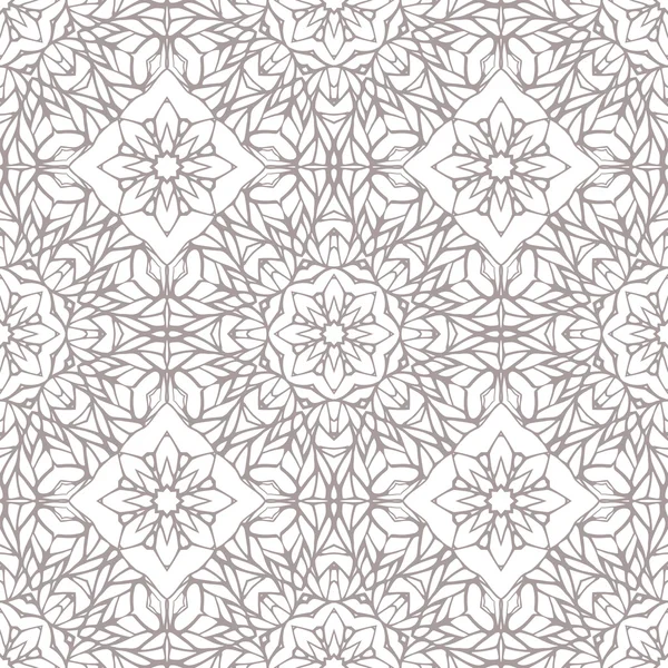 Seamless pattern with ethnic lace ornament — Stock Vector