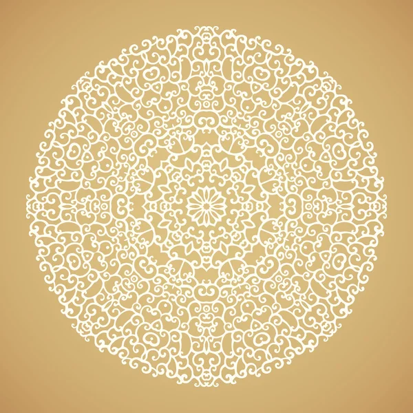 Round mandala kaleidoscopic ornamental background — Stock Vector